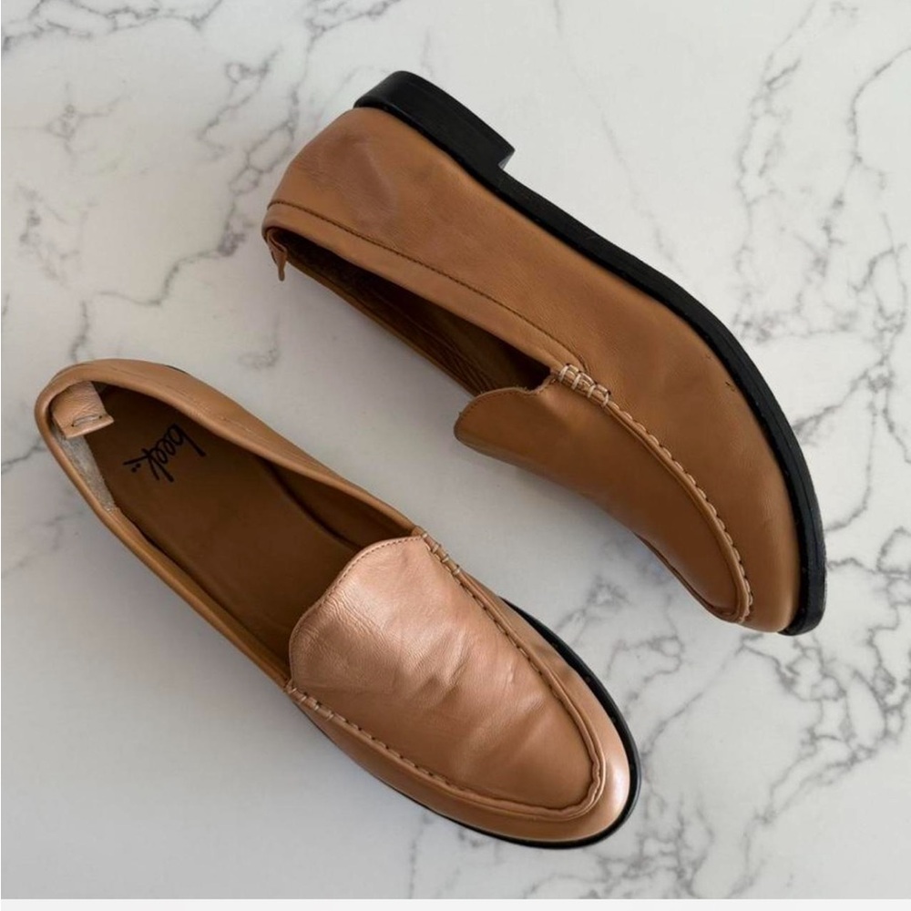 Beek Handmade Leather Loafers - Honey - Size 11
